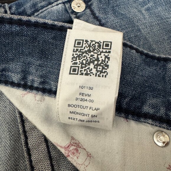 True Religion Jeans Men's 40x34 Blue Midnight Bootcut Billy Big T Flap Y2K 00s - Picture 7 of 12